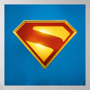 Affiche Superman Golden S Shield brillance