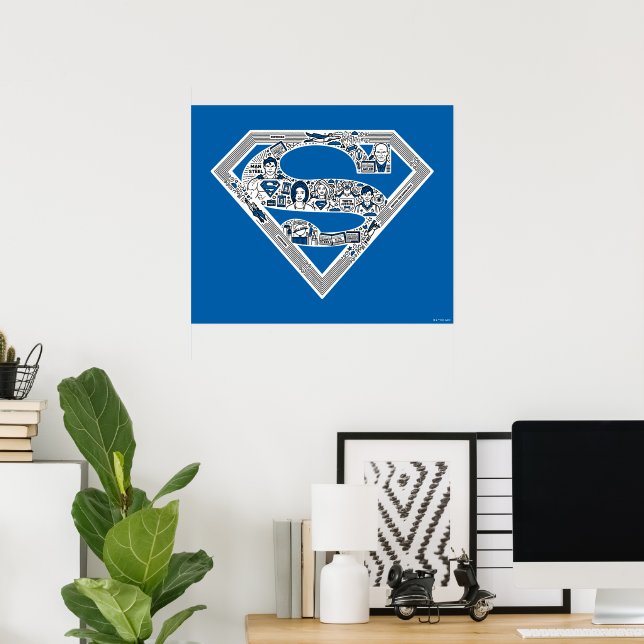 Affiche Superman Logo Doodle Art (Bureau à domicile)