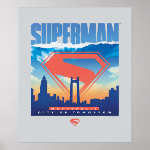 Affiche Superman Metropolis Skyline
