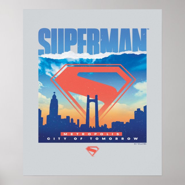 Affiche Superman Metropolis Skyline (Devant)