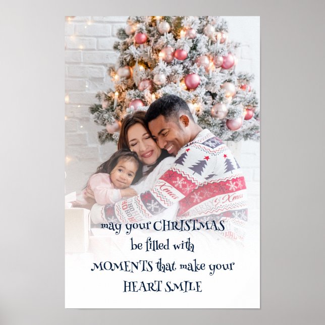 Affiche Superposition de photo de citation de Noël inspira (Devant)