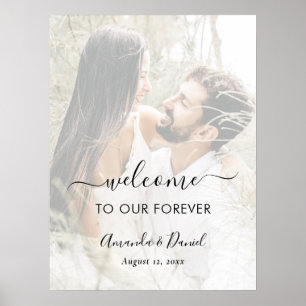 Affiche Superposition de photo de script élégant Panneau d