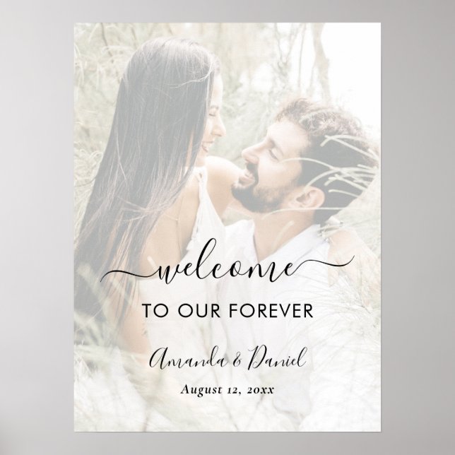 Affiche Superposition de photo de script élégant Signe de  (Devant)