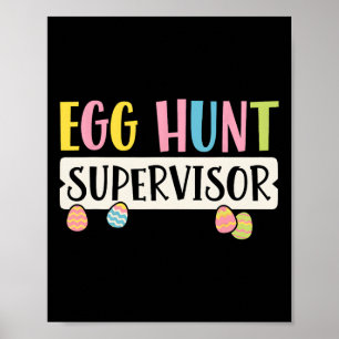 Affiche Superviseur de chasse aux œufs de Pâques Maman Pap
