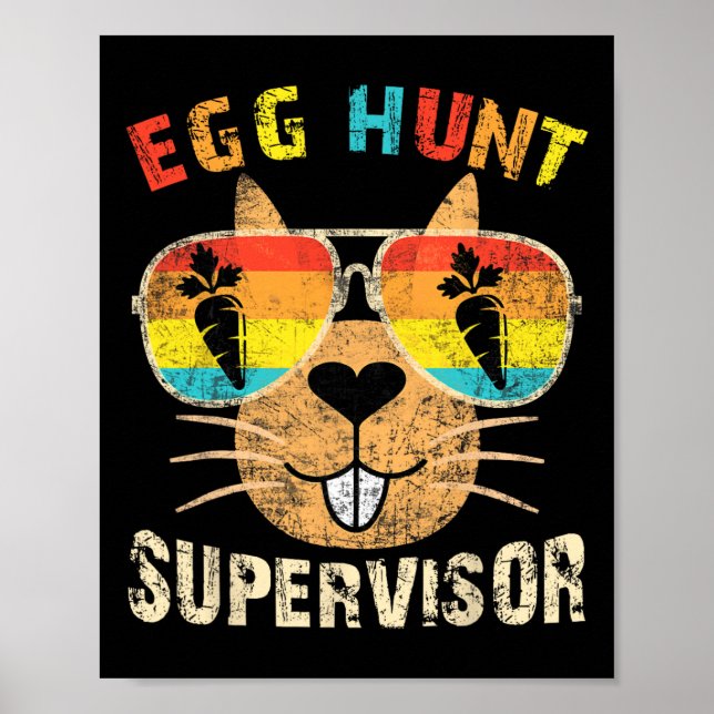 Affiche Superviseur de chasse aux œufs Fête de chasse aux  (Devant)