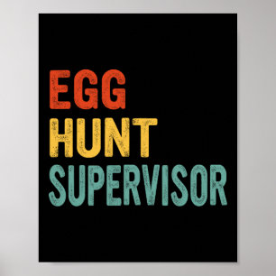 Affiche Superviseur de chasse aux oeufs Maman Papa Adulte