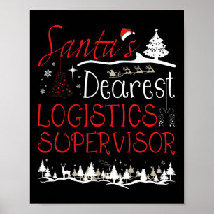 Affiche Superviseur de la logistique Jours de Noël Drôle N
