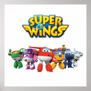 Affiche Superwings cartoon childrens show helicopters plan