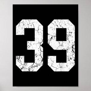 Affiche Support de joueur de maillot uniforme blanc grunge