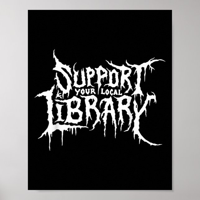 Affiche Support de votre bibliothèque locale Horror Bookwo (Devant)