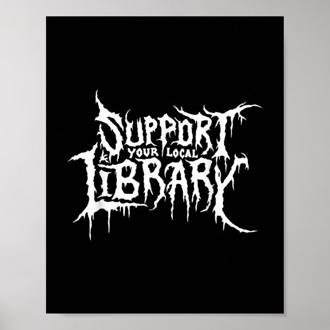 Affiche Support de votre bibliothèque locale Horror Bookwo (Devant)