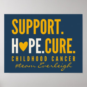 Affiche support pour le cancer de l'enfance Panneau d'impr