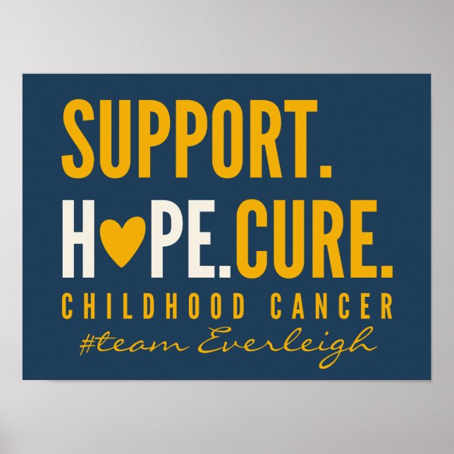 Affiche support pour le cancer de l'enfance Panneau d'impr (Devant)