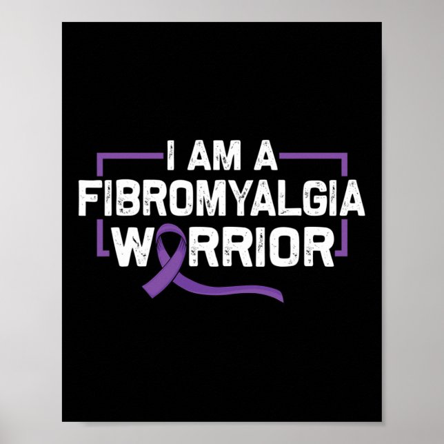 Affiche Support Purple Ribbon Warrier De Fibromyalgia Awar (Devant)