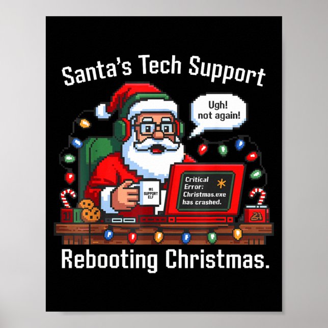 Affiche Support Santa Tech Rebooting s Tee (Devant)