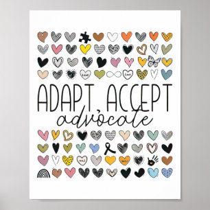 Affiche Support Sensibilisation sur l'autisme Adapt Accept
