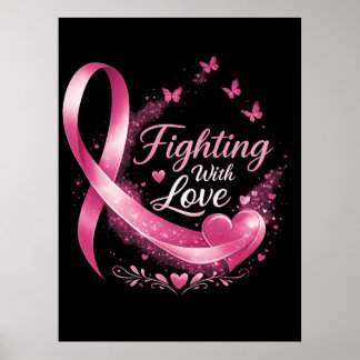 Affiche Support Squad Breast Cancer Awareness pink ribbon 