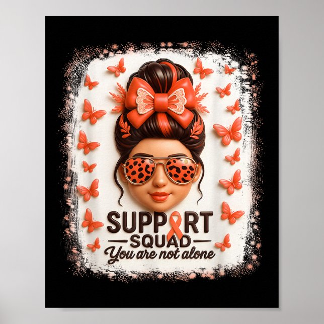Affiche Support Squad Leukemia Ruban Butterfly You Not Al (Devant)