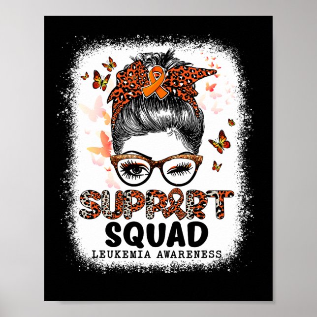 Affiche Support Squad Messy Bun Butterfly Orange Ribbon Le (Devant)