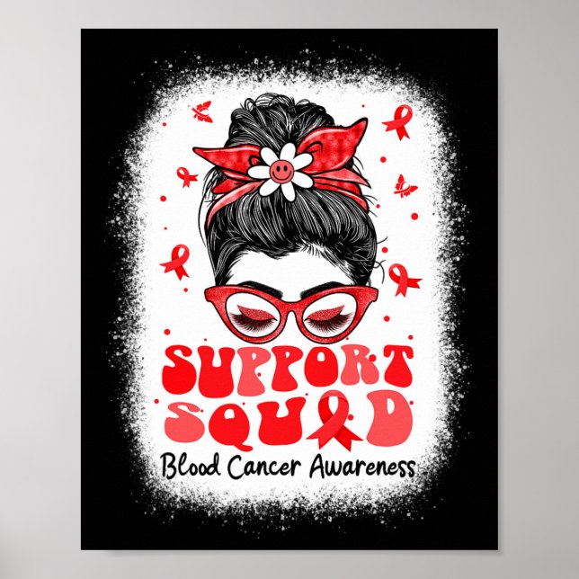 Affiche Support Squad Messy Bun Butterfly Red Ribbon Blood (Devant)
