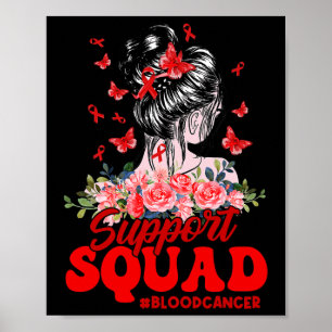 Affiche Support Squad Messy Bun Butterfly Red Ribbon Blood
