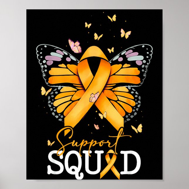 Affiche Support Squad Orange Ribbon Multiple Sclerosis Awa (Devant)