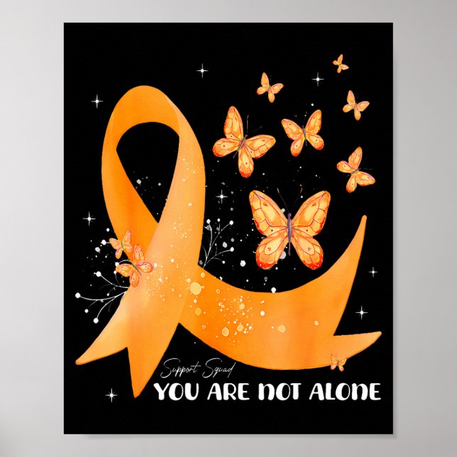 Affiche Support Squad Orange Ribbon Multiple Sclerosis Awa (Devant)