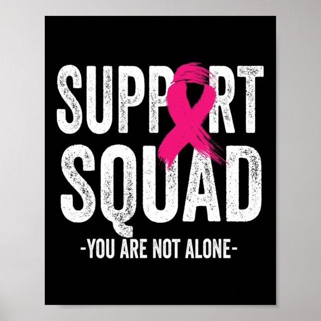 Affiche Support Squad Pink Ribbon Warrior Breast Cancer Aw (Devant)