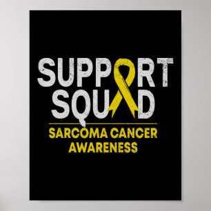 Affiche Support Squad Sarcoma Cancer Awareness Yellow Ribb