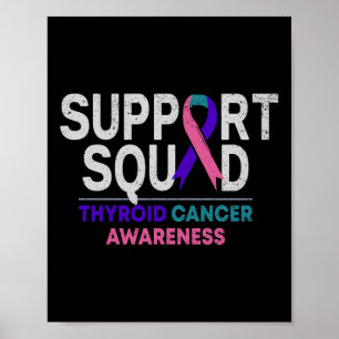 Affiche Support Squad Thyroide Cancer Awareness Month Ribb