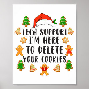 Affiche Support Technique de Noël Ici pour Supprimer les C