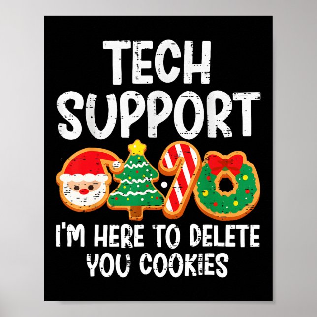 Affiche Support technique de Noël ici pour supprimer les c (Devant)