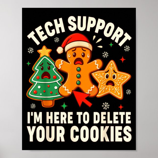 Affiche Support technique de Noël ici pour supprimer les c (Devant)