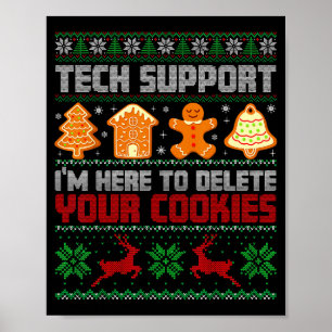 Affiche Support technique de Noël Je suis là pour supprime