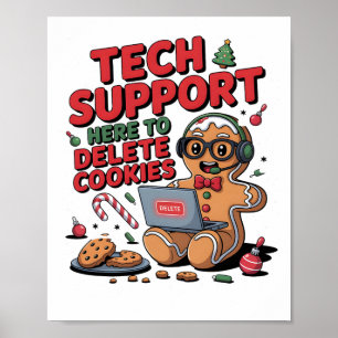 Affiche Support technique Je suis là pour supprimer vos co