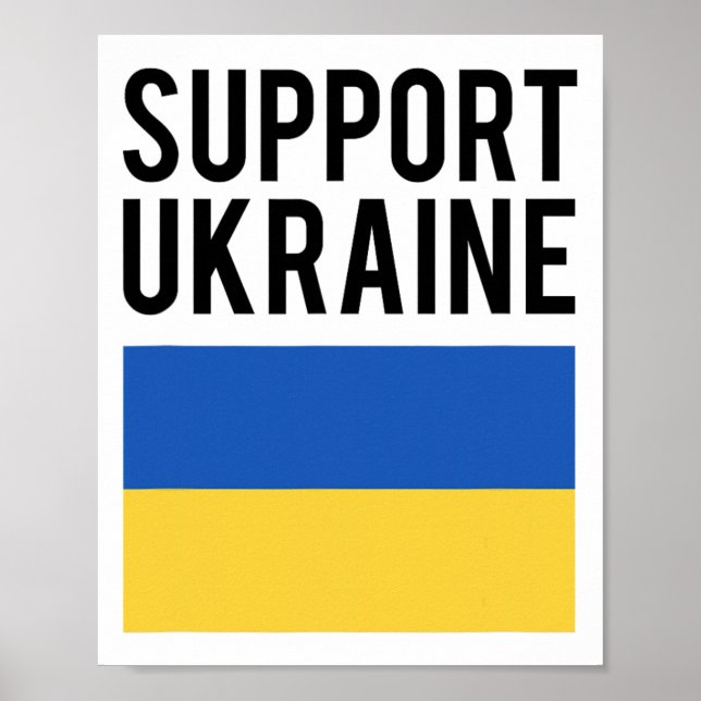 Affiche Support Ukraine - Black Bold Letters - Ukrainian F (Devant)