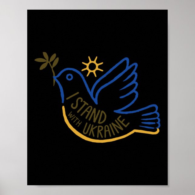 Affiche Support Ukraine I Stand With Ukraine  (Devant)