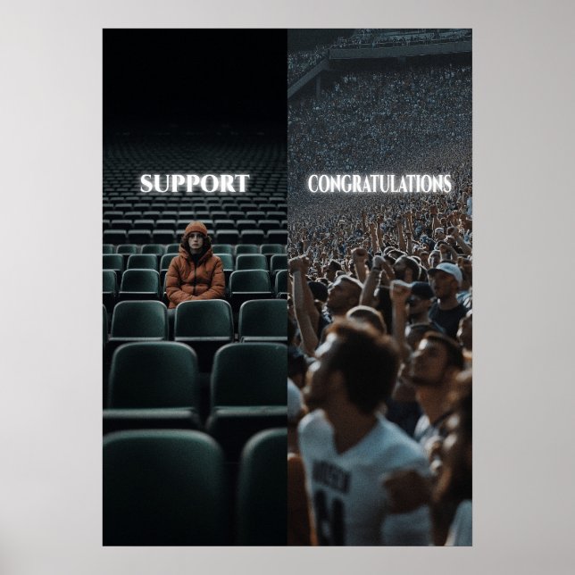 Affiche Support vs Félicitations Motivation de Hustle (Devant)