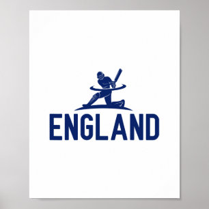 Affiche Supporter de cricket d'Angleterre. Hommes