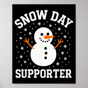 Affiche Supporter de jour de neige de Noël Flocon de neige