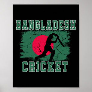 Affiche Supporters de cricket du Ngladesh Drapeau du Nglad