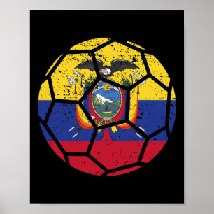 Affiche Supporters d'Équateur Drapeau d'Équateur Maillot d