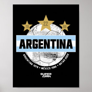 Affiche Supporteur de football argentin Coupe du Monde 202