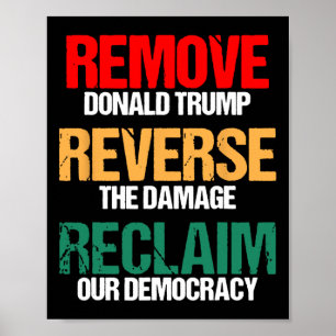 Affiche Supprimer Trump Inverser Les Dommages Réclamer Not