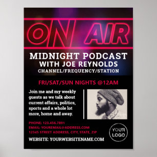 Affiche Sur Air Podcaster, Podcast Publicité