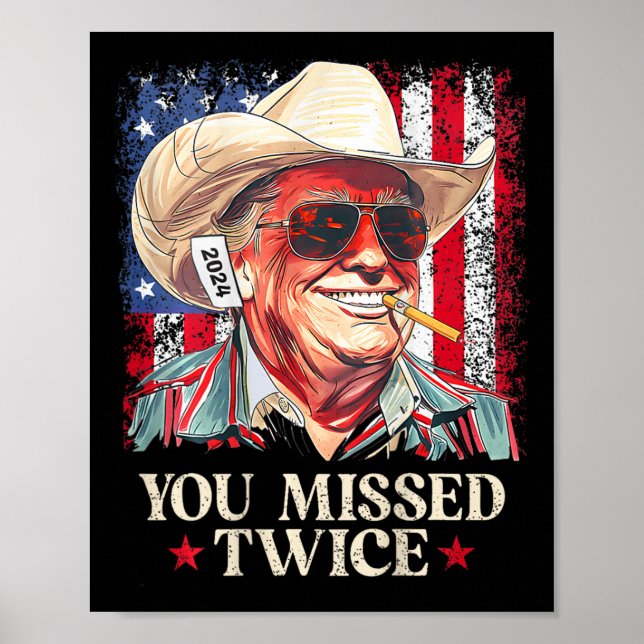 Affiche (sur Byck) Vous avez manqué deux fois Western Cowb (Devant)