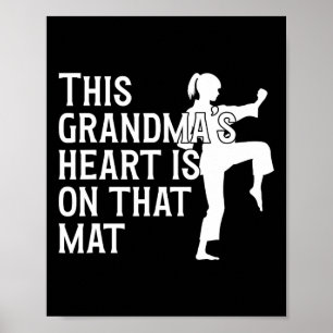 Affiche Sur Ce Mat Karate Grandma Fière Karate Grandmothe