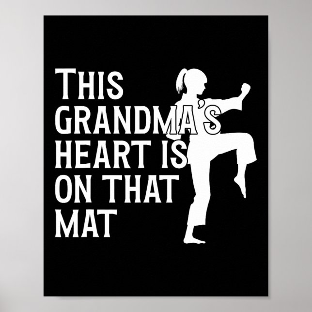 Affiche Sur Ce Mat Karate Grandma Fière Karate Grandmothe (Devant)