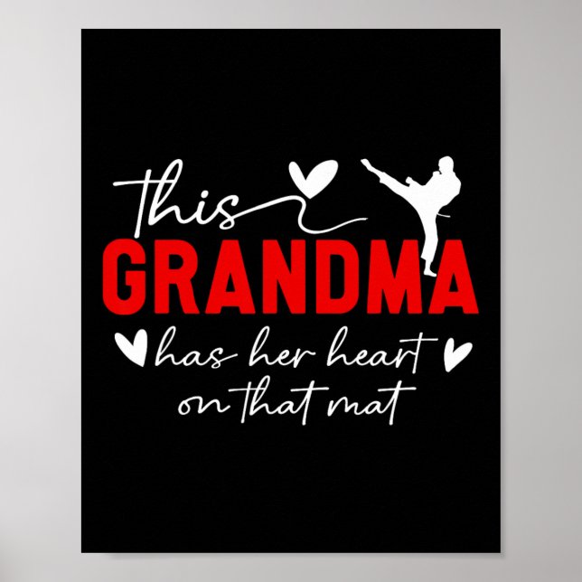 Affiche Sur Ce Mat Karate Grandma Karate Grand-Mère 2 (Devant)