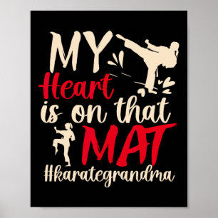 Affiche Sur Ce Mat Karate Grandma Karate Grand-Mère 3